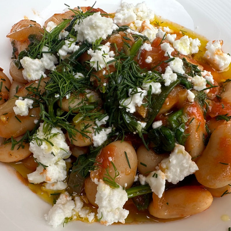 Butter Beans with Feta & Dill