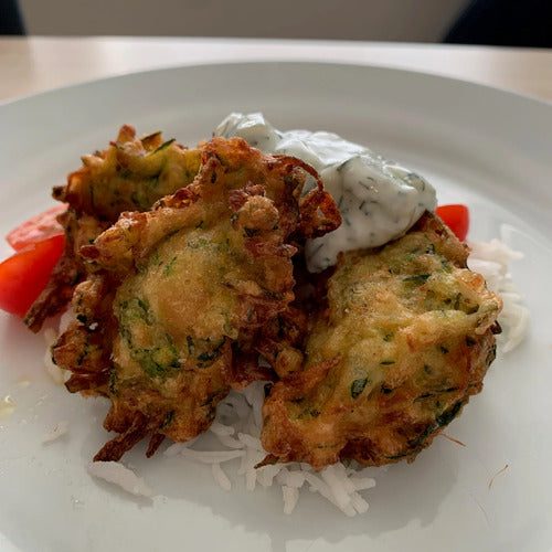 Zucchini Fritters with Lime Yogurt