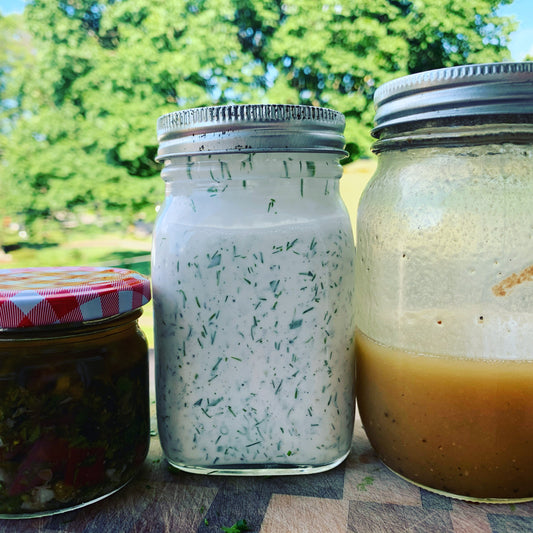 jars of dressing
