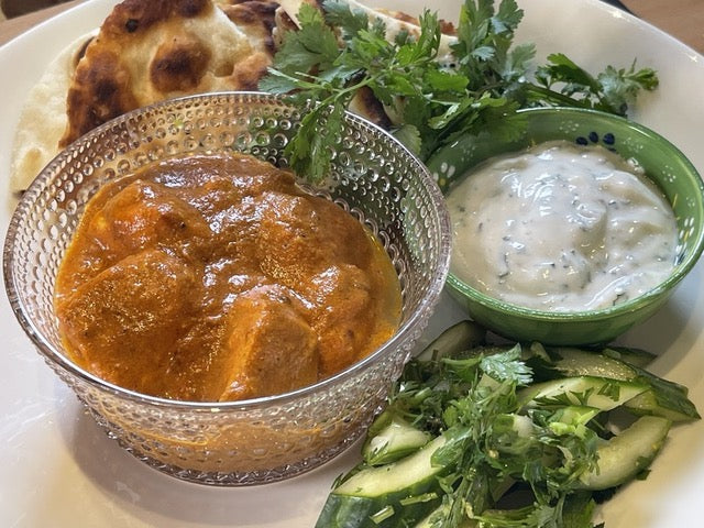 Butter chicken meal we made for a corporate team building cooking class