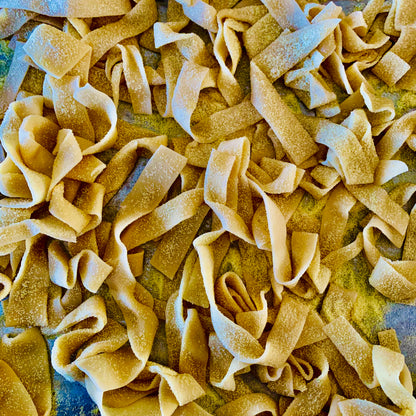 Handmade Pappardelle with Sauce Vierge and Fior di Latte