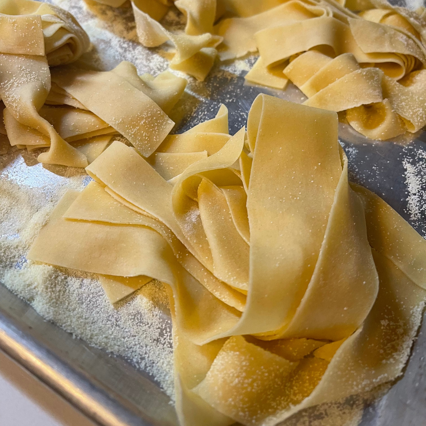 Handmade Pappardelle with Sauce Vierge and Fior di Latte