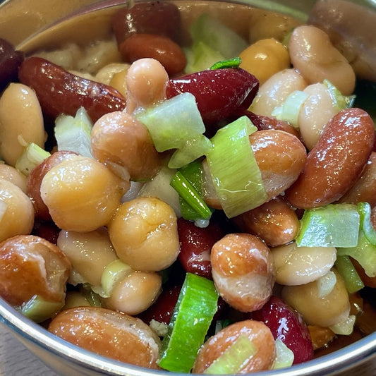 Three-Bean Salad + Sheet Pan Chicken & Broccoli: Healthy Cooking Class